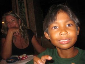 Me and Sam ... that's the US, Seychelles and Cambodia