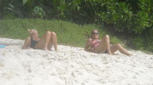 With Shrone at the beach in March