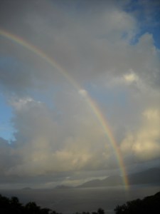 rainbow Anse Soleil rainbow