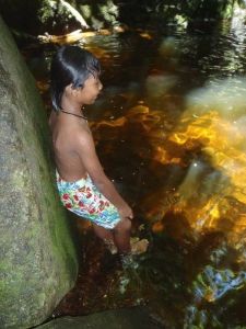 Sam at the same waterfall