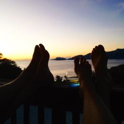 Sunset feet